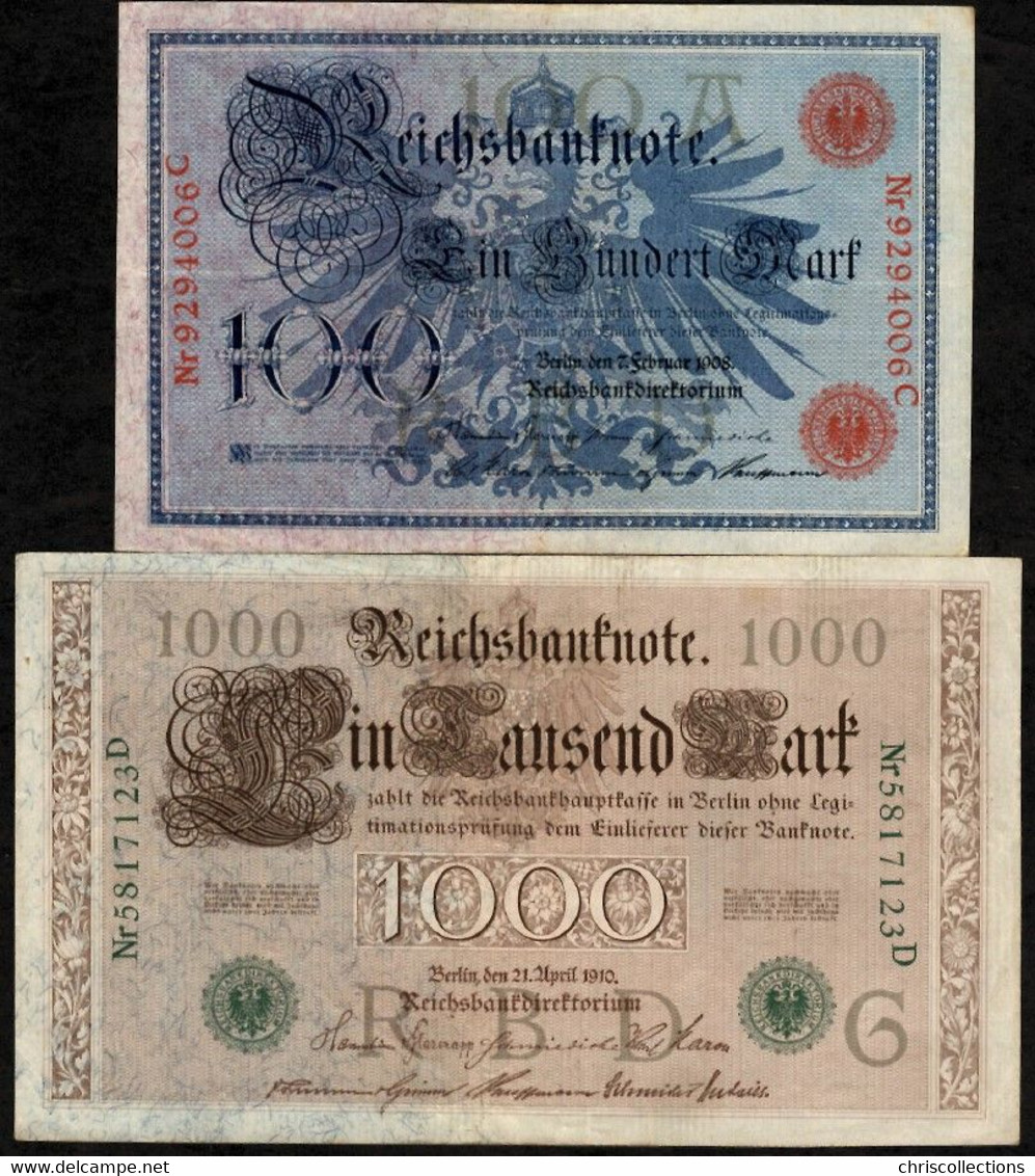 MONDE - Lot De 7 Billets Allemands - Colecciones