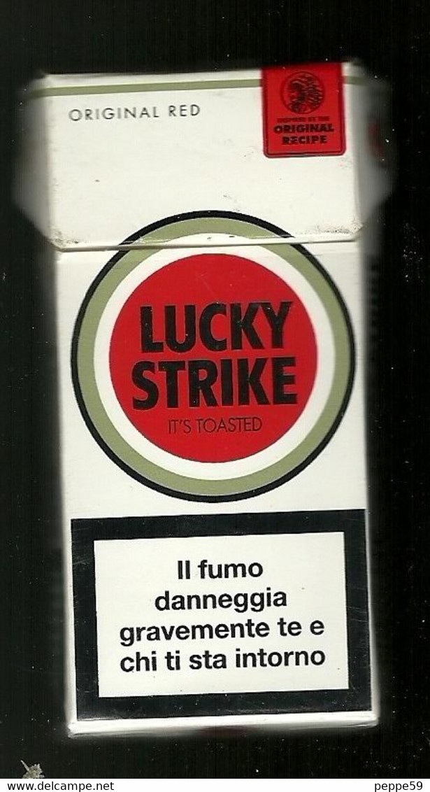 Tabacco Pacchetto Di Sigarette Italia - Lucky Strike Red Da 10 Pezzi - Vuoto - Empty Cigarettes Boxes