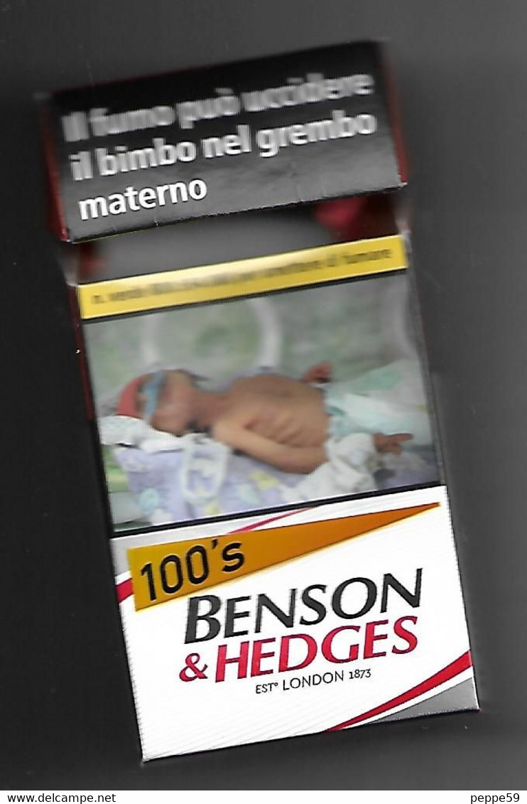 Tabacco Pacchetto Di Sigarette Italia - Benson & Hedges 100s N.2 Da 20 Pezzi - Vuoto - Etuis à Cigarettes Vides