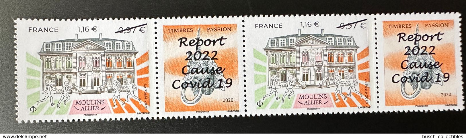 France 2022 YT 5437A Paire Horizontale Surchargé Moulins Allier Salon Timbres Passions - Unused Stamps