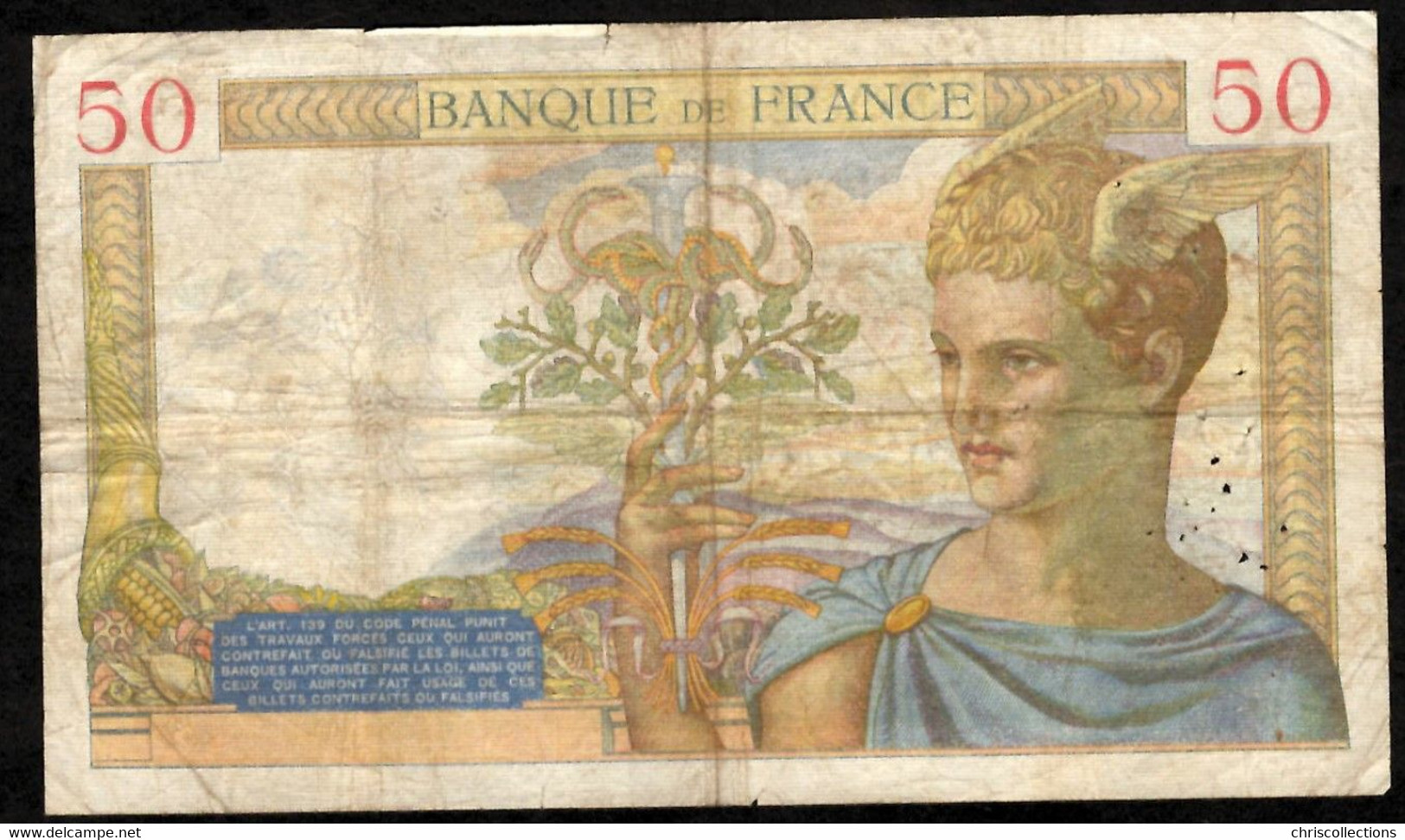 FRANCE -  50 Francs CERES - 21.2.1935 - F: 17/4 - TB - V.463 - 50 F 1934-1940 ''Cérès''