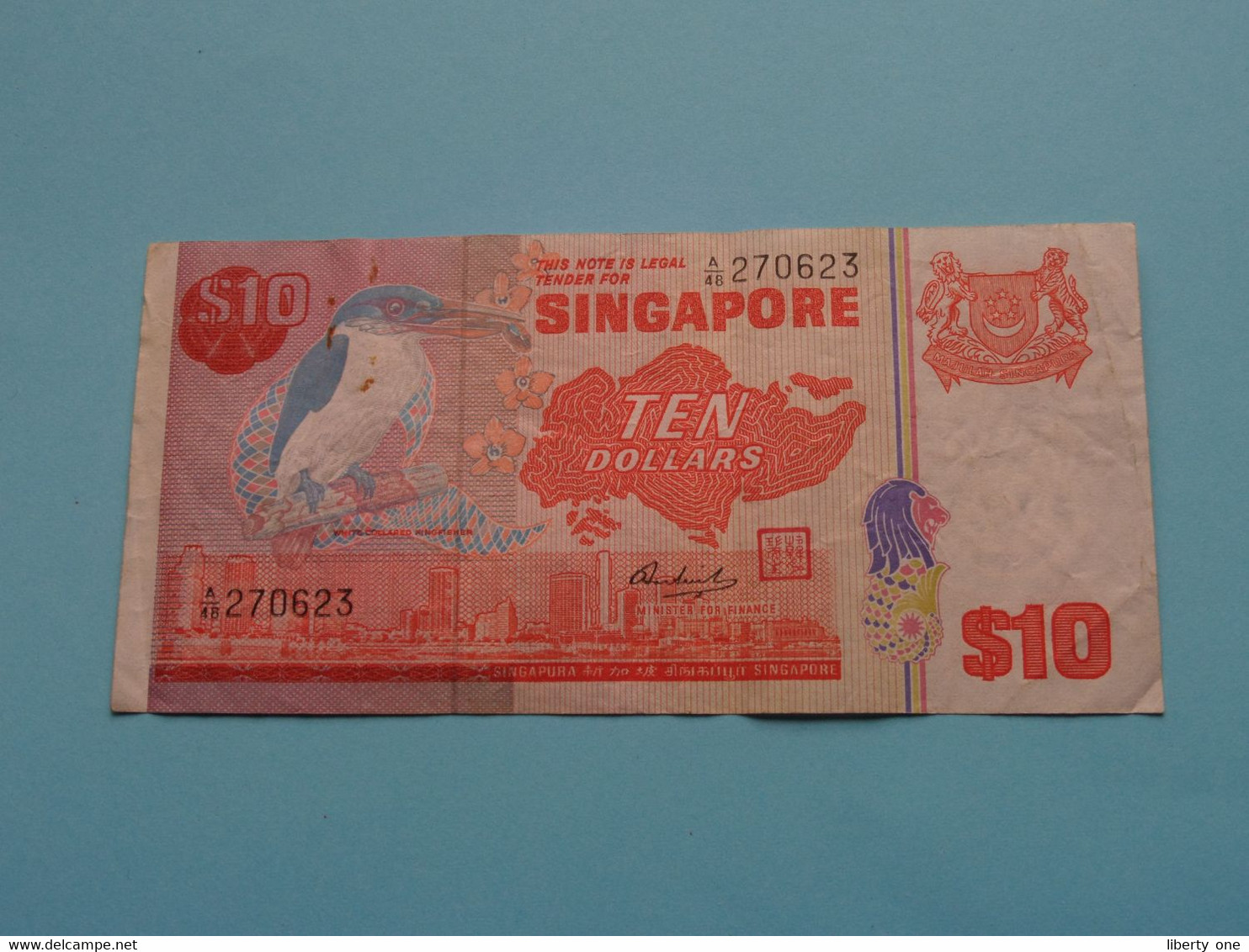 10 $ - Ten Dollars - SINGAPORE ( For Grade, Please See Scans ) Circulated ! - Singapore