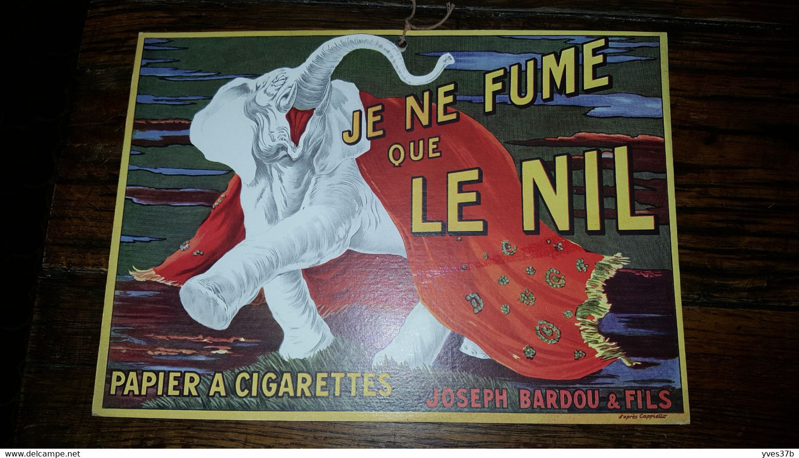 "Je Ne Fume Que Le Nil" Carton Publicitaire 30.5x21.5 Cm "Cappiello" - SUPERBE - Pubblicitari