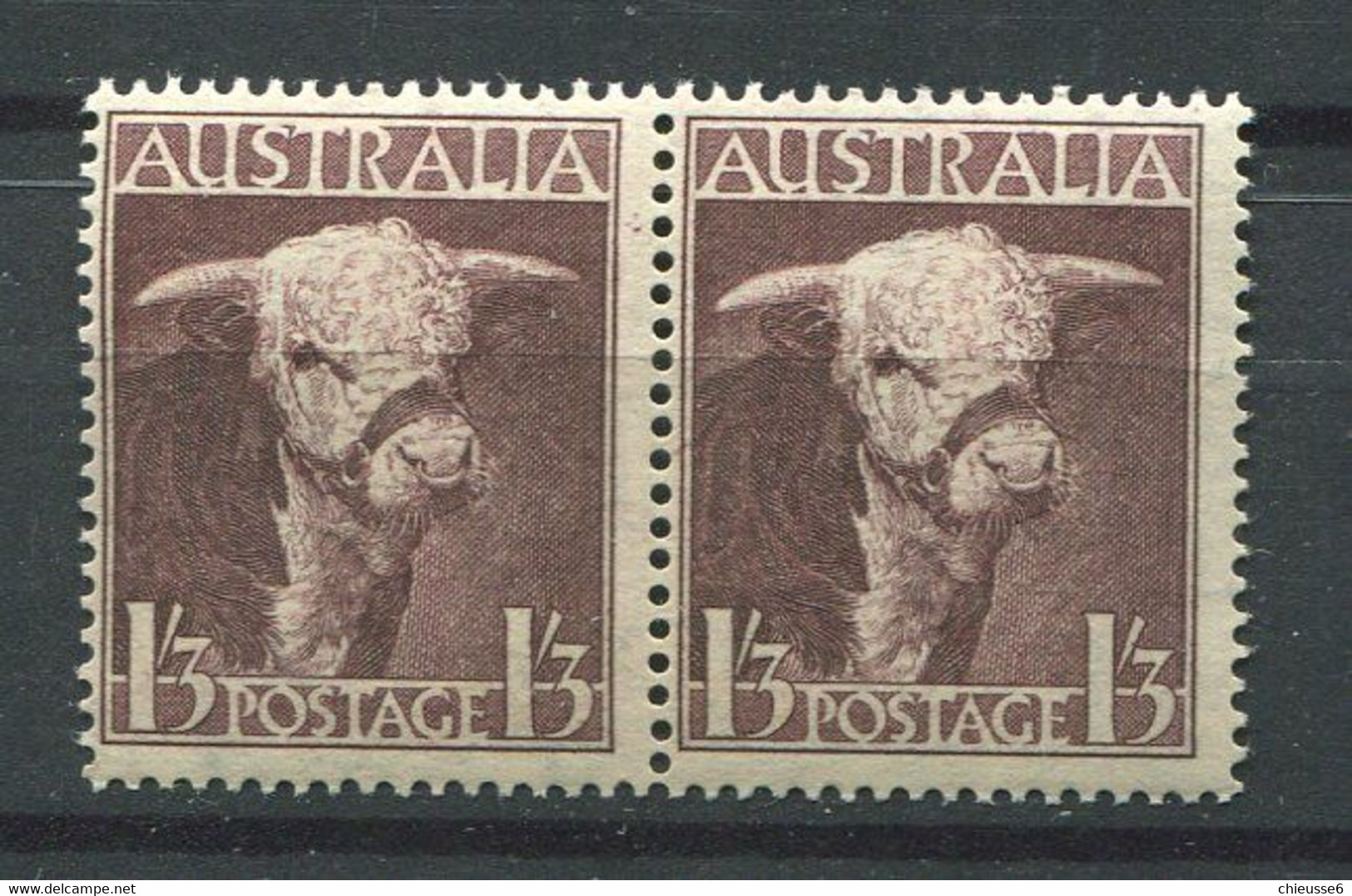 Australie ** N° 159 En Paire - Taureau De Hereford - Neufs