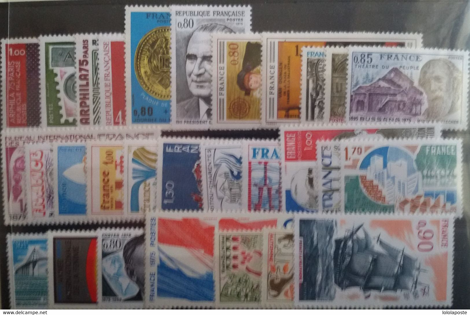 FRANCE - Destockage - Années complètes de 1970 à 1979 - Timbres neufs sans charnière au 10 ème de la cote