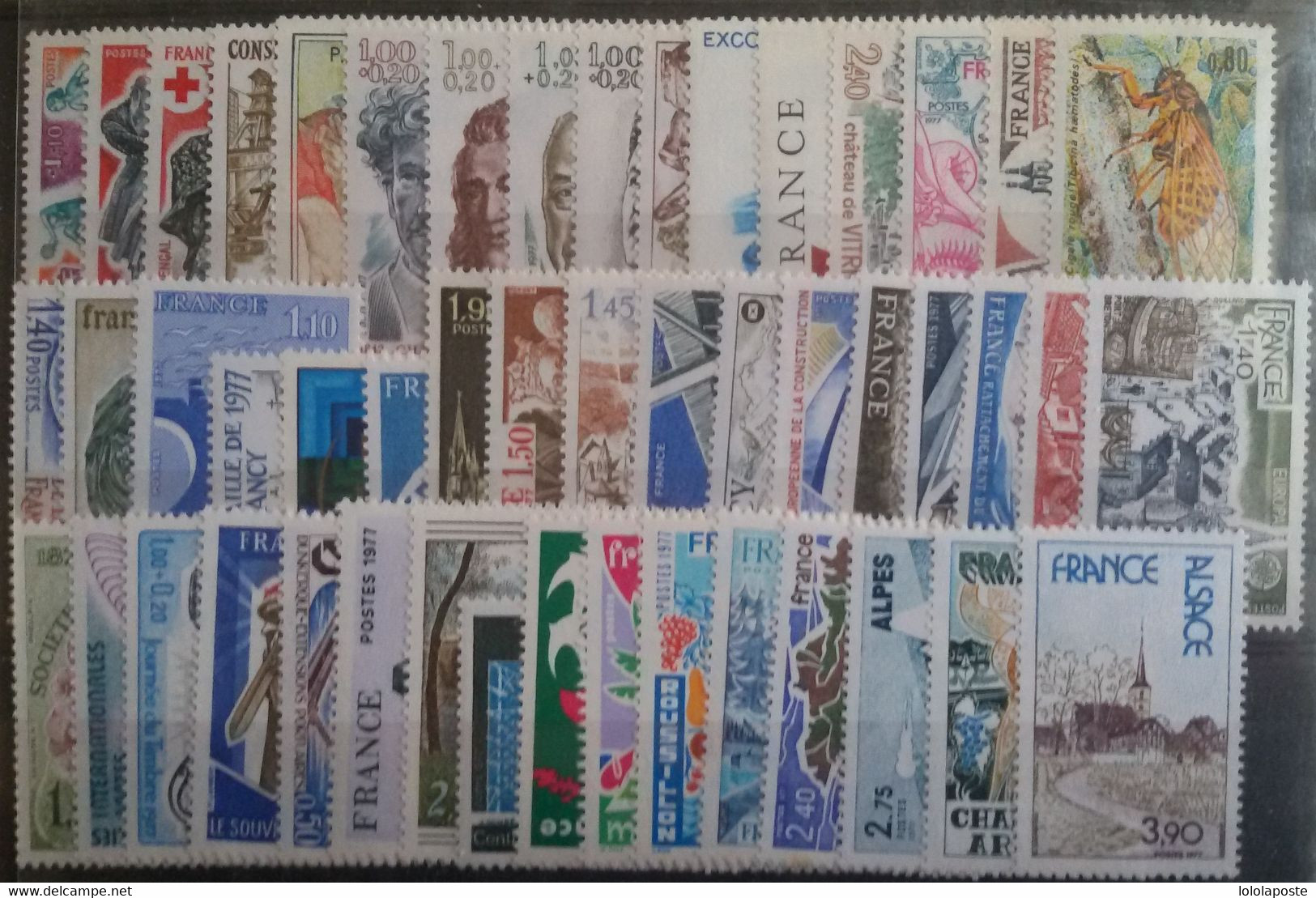 FRANCE - Destockage - Années complètes de 1970 à 1979 - Timbres neufs sans charnière au 10 ème de la cote