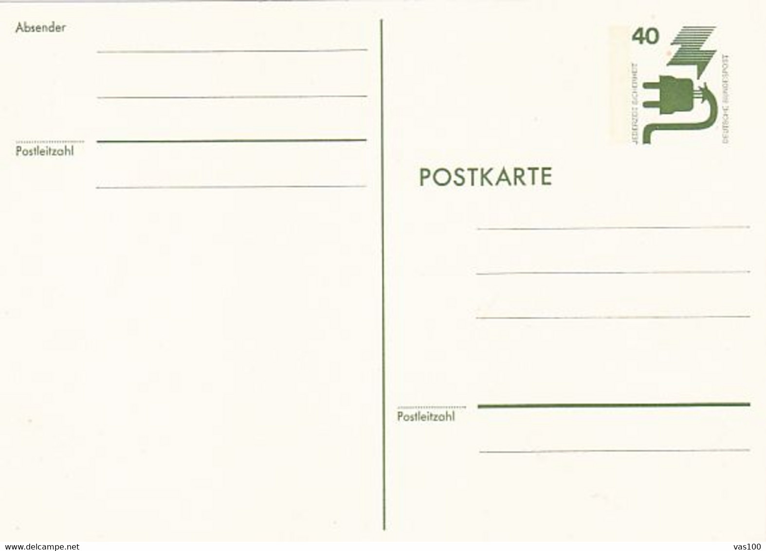 ACCIDENTS PREVENTION, PC STATIONERY, ENTIER POSTAL, UNUSED, GERMANY - Postcards - Mint