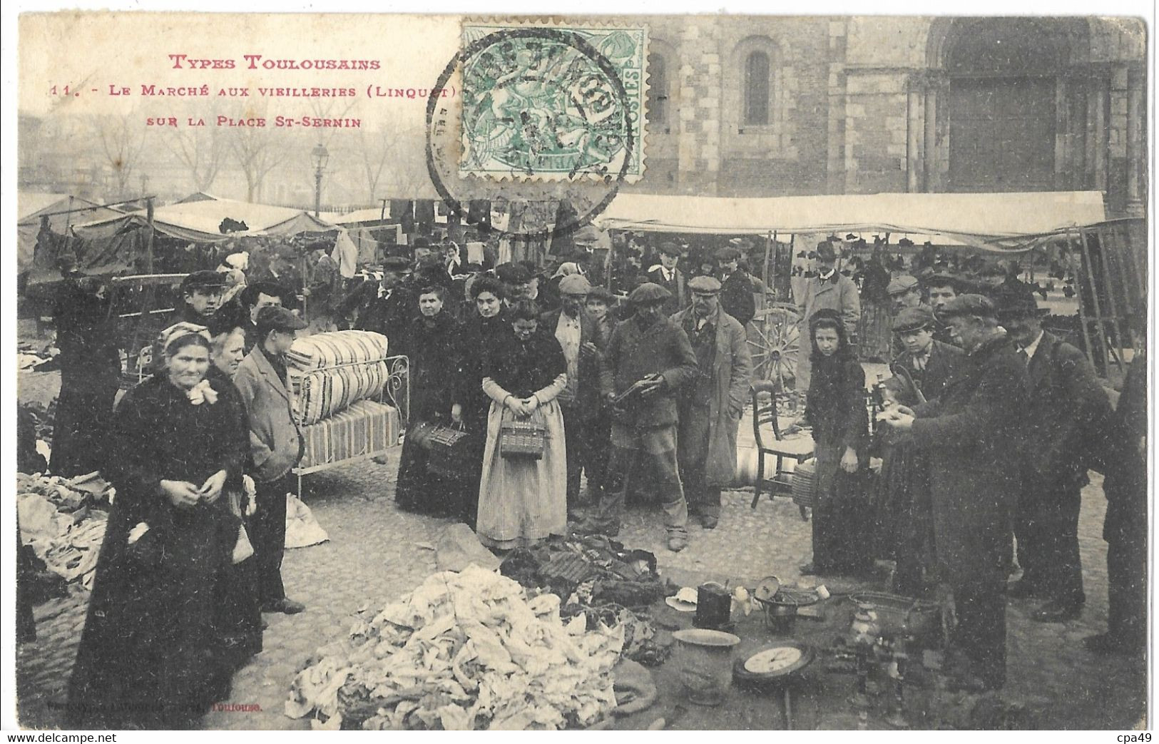 31   LE  MARCHE  AUX  VIEILLERIES  LINQUET  SUR  LA  PLACE  ST - SERNIN - Autres & Non Classés