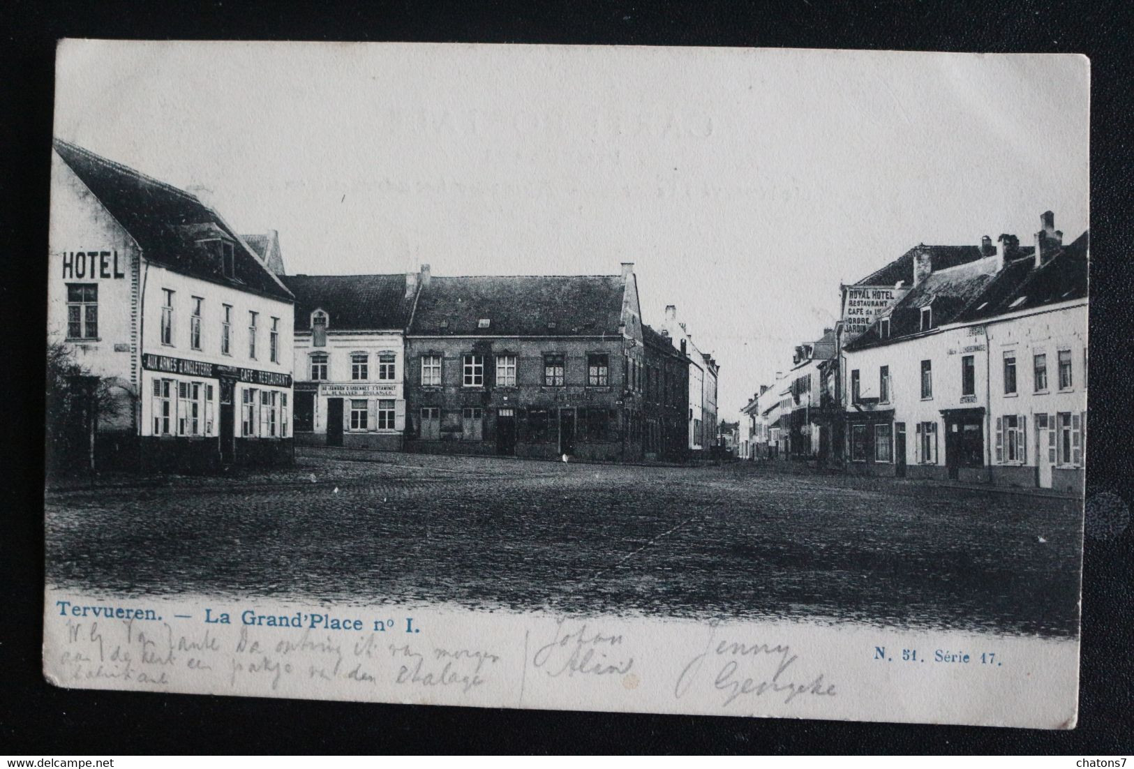D-283 - Brabant Flamand  Tervuren -  Tervueren - La Grand'Place  (Hôtel Aux Armes D'Angleterre Café - Restaurant) -1908 - Tervuren