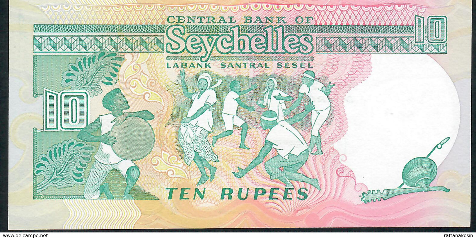 SEYCHELLES P32 10 RUPEES (1989) Prefix A         UNC. - Seychelles