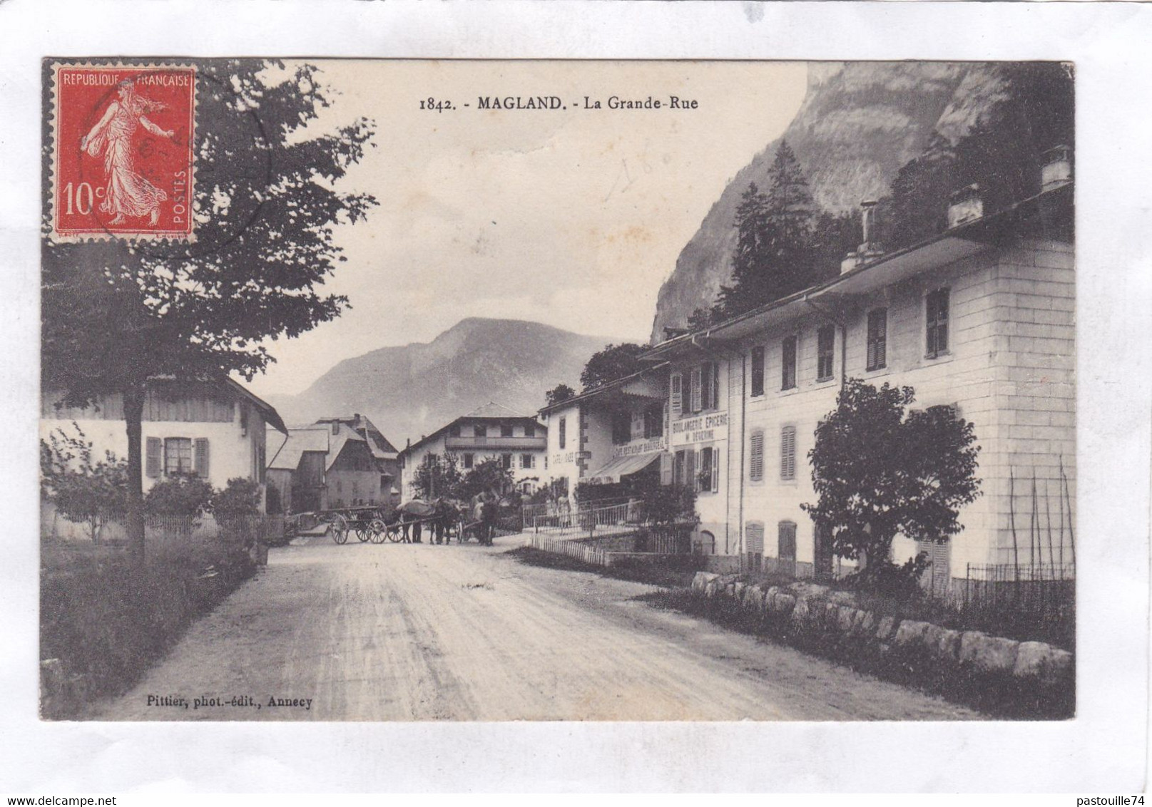 CPA :  14 X 9  -  MAGLAND  -  La  Grande-Rue - Magland