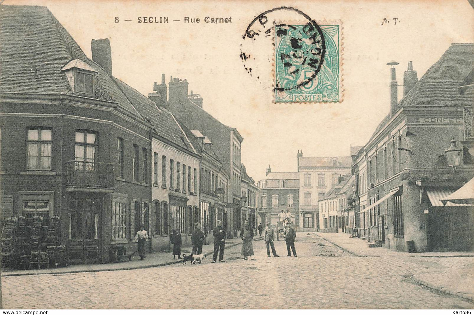 Seclin * Rue Carnot * Commerces Magasin * 1906 - Seclin