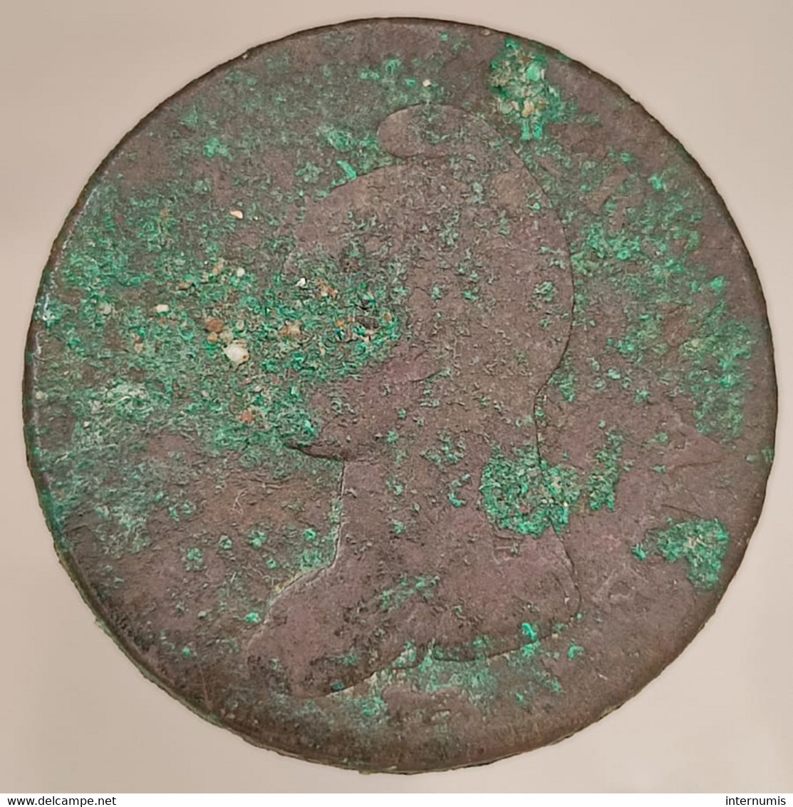 France, DUPRÉ, Un Décime - MODIFICATION DU 2 DÉCIMES, An 4 - A, Cuivre (Copper), B (VG), Gad.186, F.127/1 - 1795-1799 Direttorio