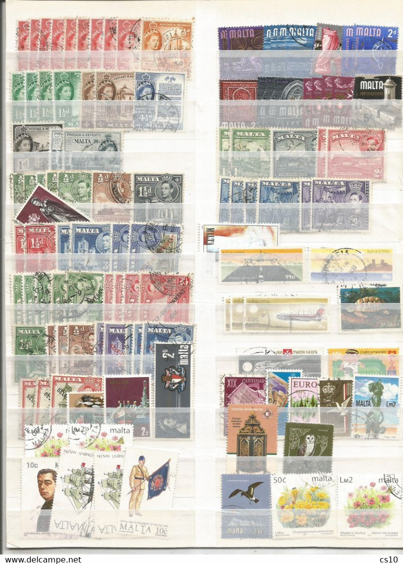 Malta Small Lot Of  Used Stamps Incl. Some HVs - Vrac (max 999 Timbres)