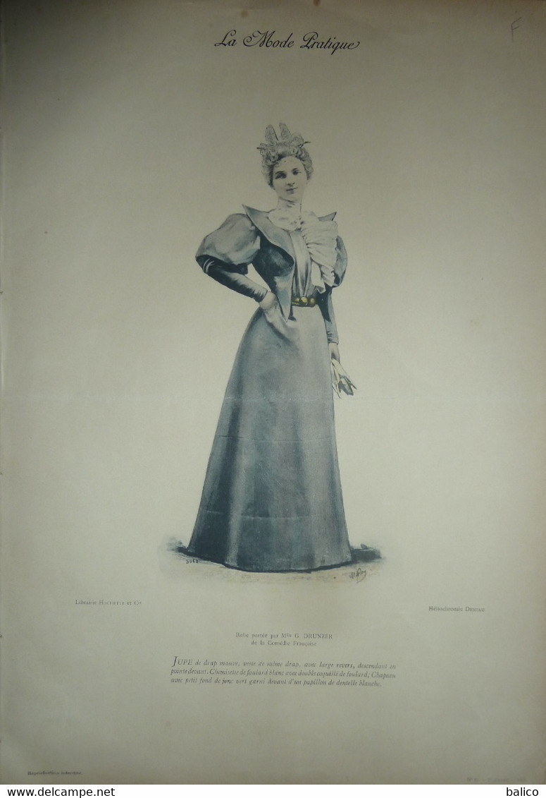 La Mode Pratique 1893 - Gravure D'époque XIXème ( Déstockage Pas Cher) Réf;  A 39 - Avant 1900