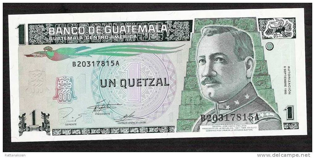 GUATEMALA P87c   1  QUETZAL 6.9.1995    UNC. - Guatemala