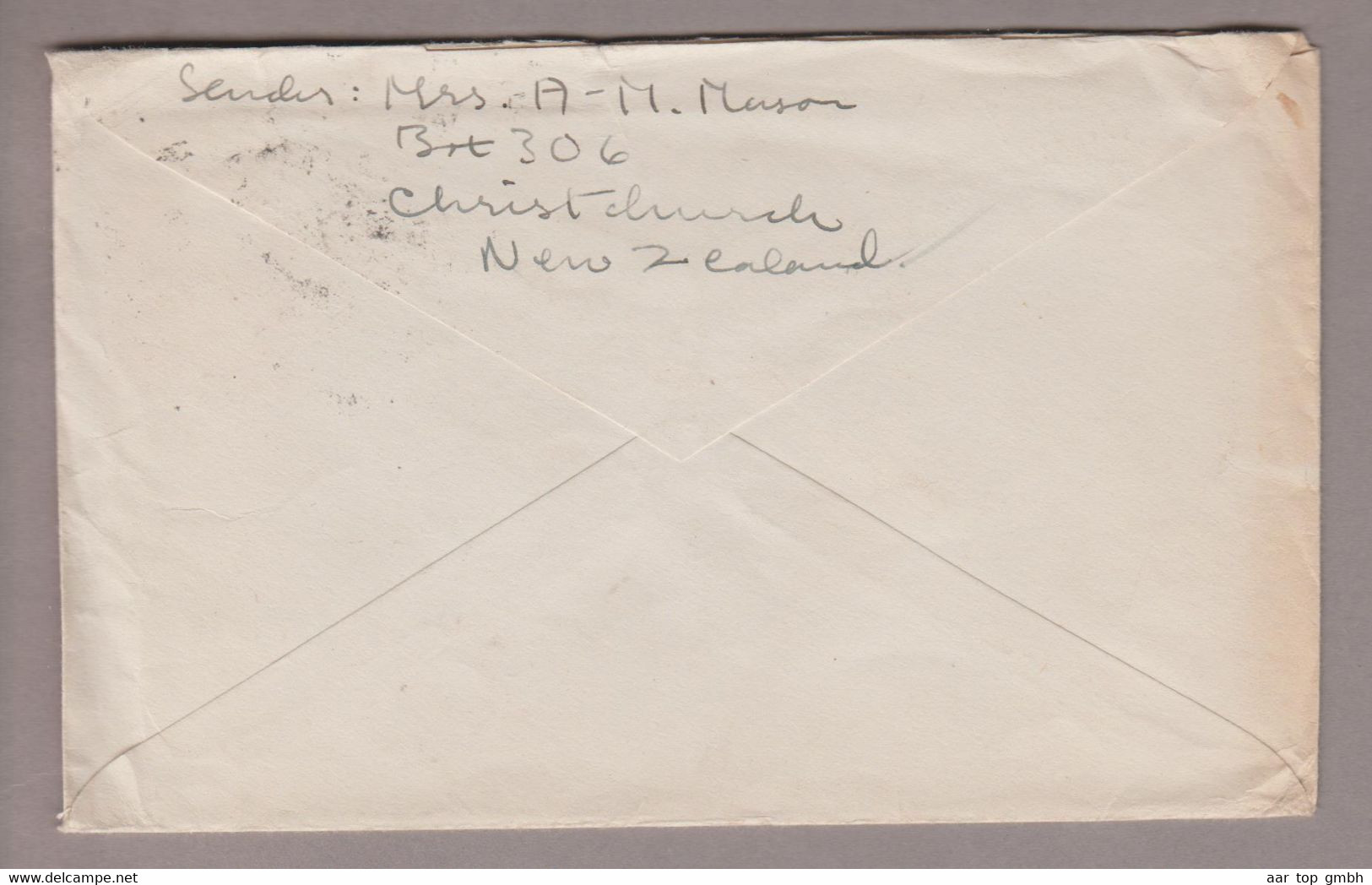 Neuseeland New Zealand 1945-09-17 Christchurch Luftpostbrief Nach Stockholm - Briefe U. Dokumente