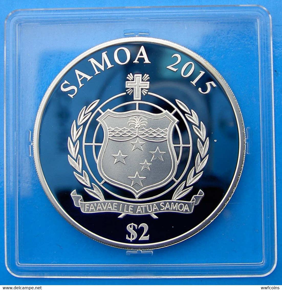 SAMOA 2 $ 2015 ARGENTO OLYMPIC GAMES 2016 BRASILE REDENTORE FIACCOLA PESO 20g TITOLO 0,925 CONSERVAZIONE FONDO SPECCHIO - Samoa