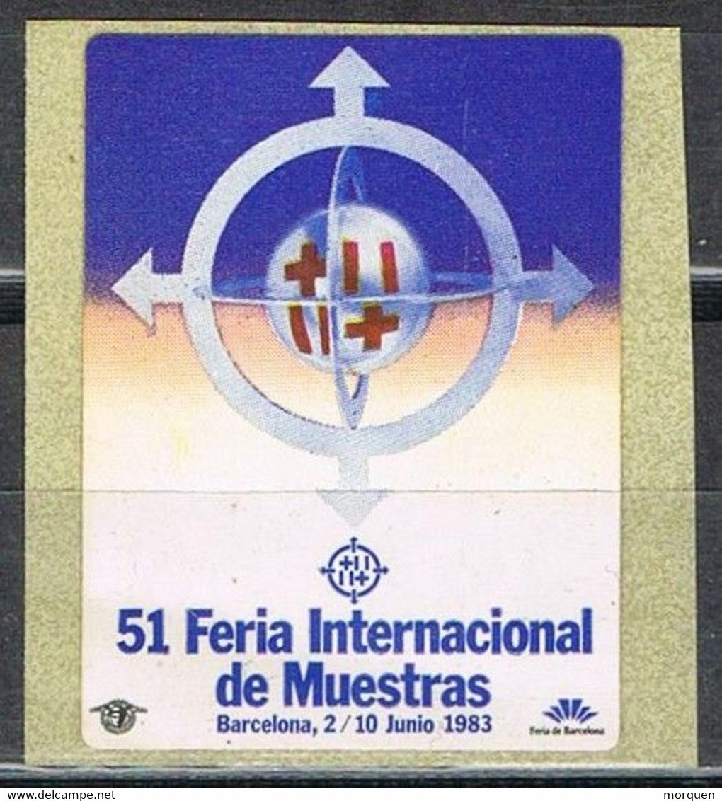 Sello Viñeta  BARCELONA 1983, Autoadhesivo, 51 Feria De Muestras ** - Plaatfouten & Curiosa