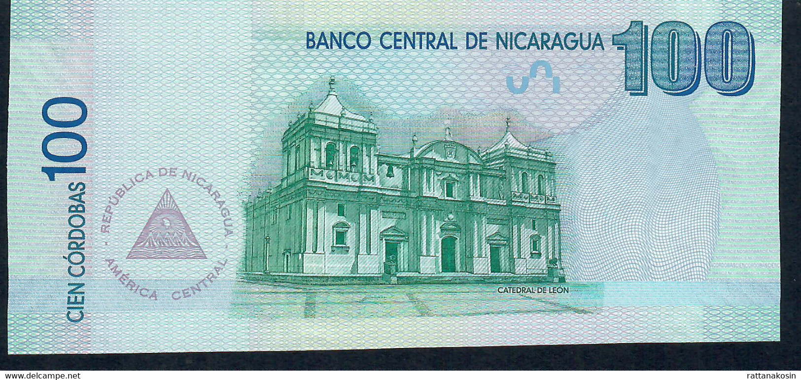 NICARAGUA P208 100 CORDOBAS With Date 2007 But ISSUED In 2012 #A/1 Signature 23 COMMEMORATIVE  100 Years Cordoba  UNC. - Nicaragua