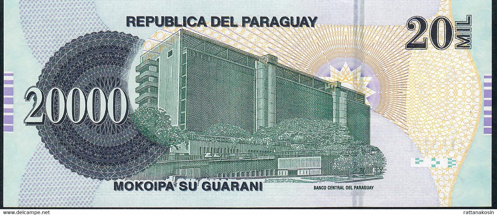 PARAGUAY P238b 20.000 GUARANIES 2015 (issue 2017) Series G UNC. - Paraguay