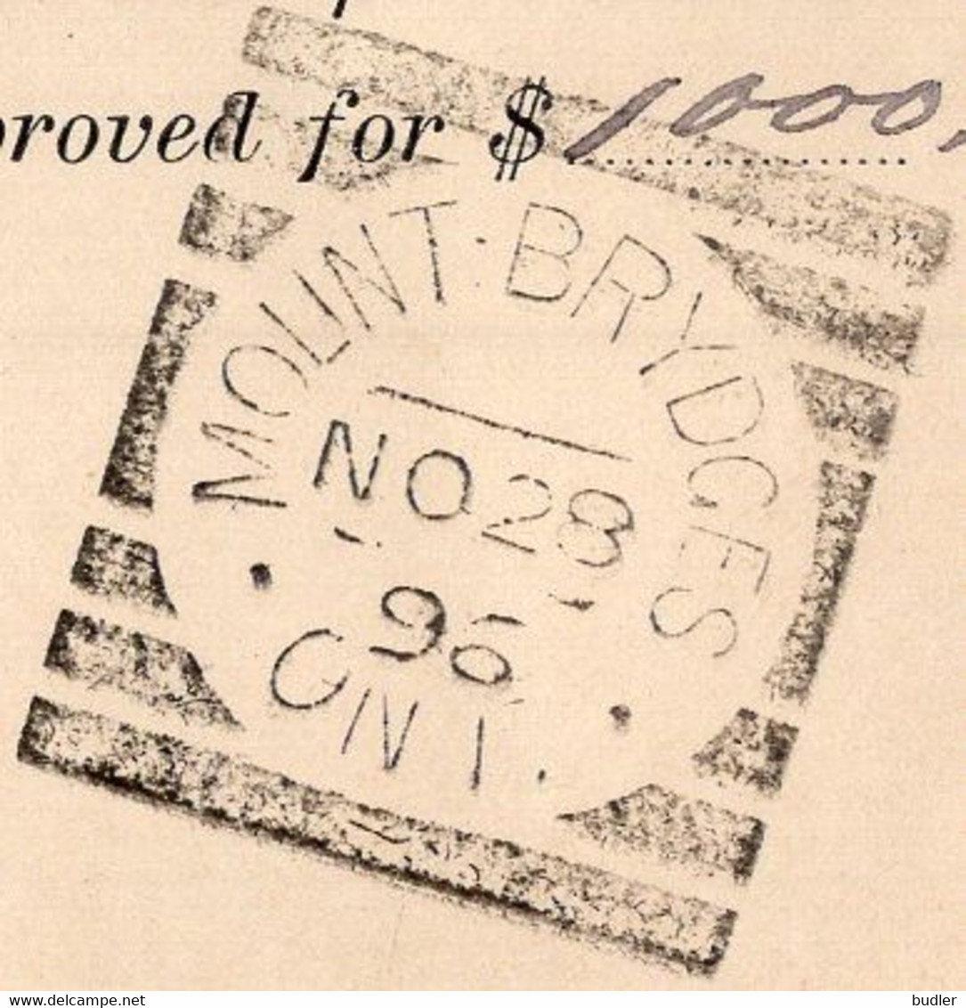 CANADA:1896:Post Card - Queen Victoria – 1 Cent -  Postal Stationery On Command (= REPIQUÉ):@§Canadian Order Woodmen ... - 1860-1899 Victoria