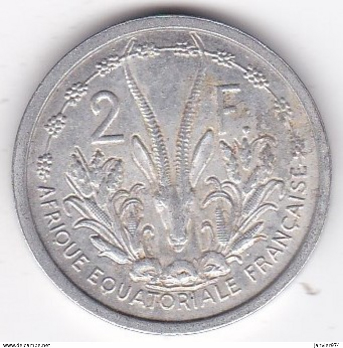 A. E. F. Union Française 2 Francs 1948 , En Aluminium, Lec# 19 - Französisch-Äquatorialafrika