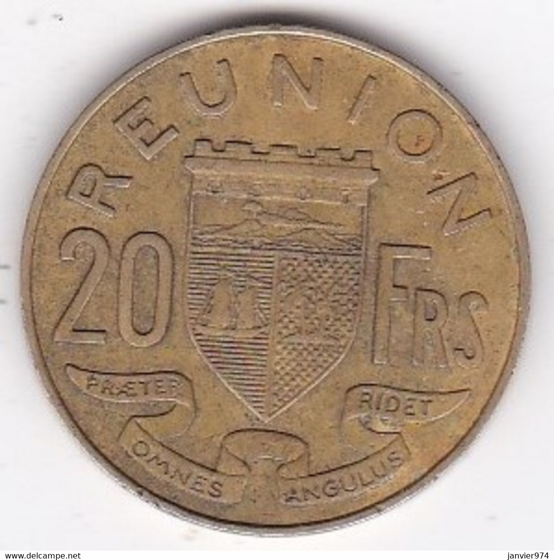 Ile De La Réunion , 20 Francs 1962, En Bronze Aluminium , Lec# 91 - Réunion