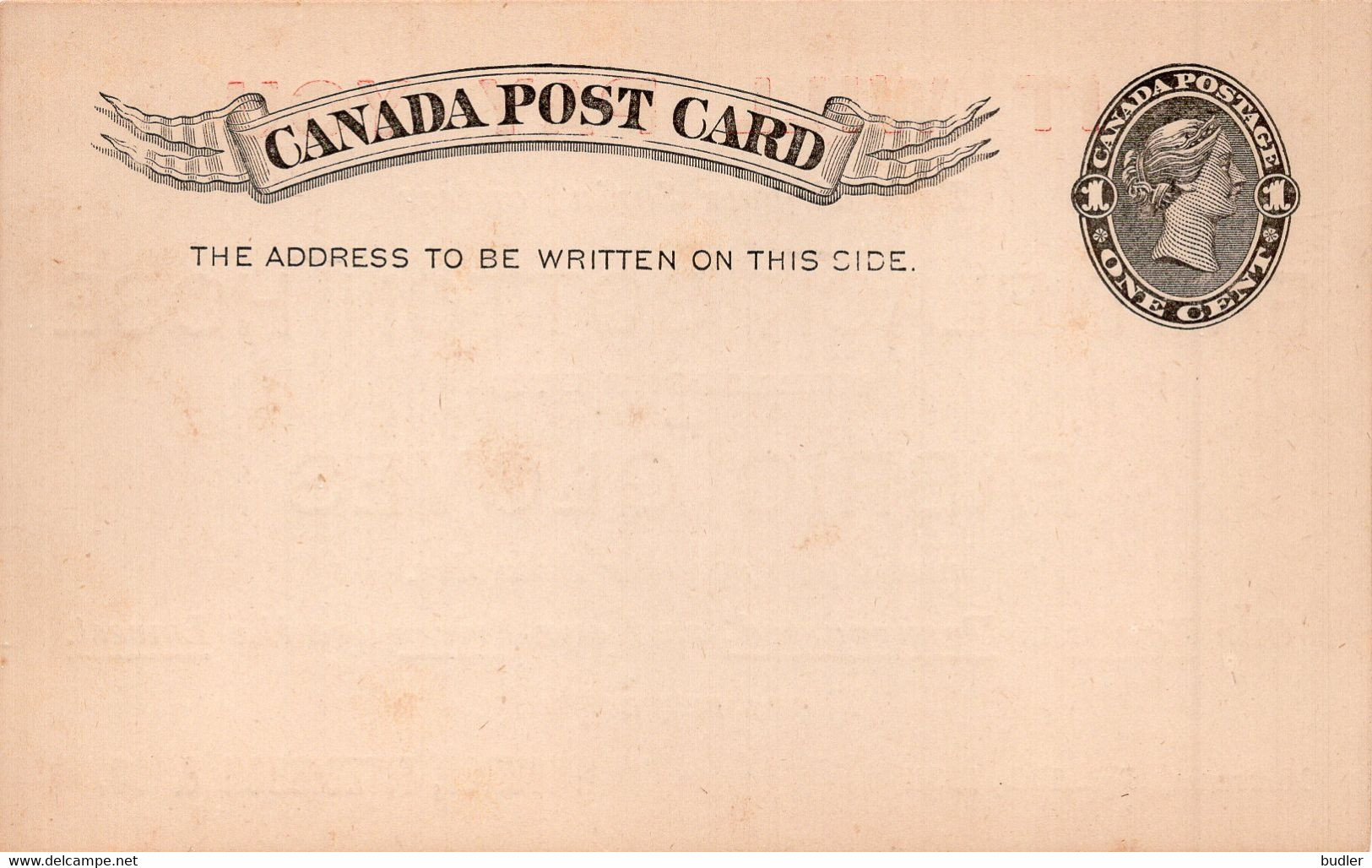 CANADA :1894: Post Card - Queen Victoria – 1 Cent - Postal Stationery On Command (= REPIQUÉ) : @§ ..., ..., THOURET, ... - 1860-1899 Reign Of Victoria