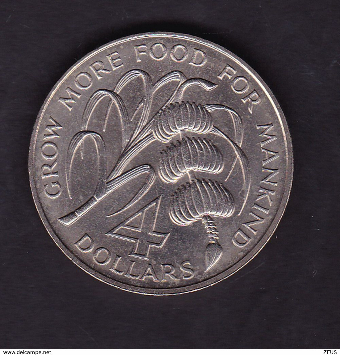 Saint Vincent: 4 DollarS 1970 " KM 13 F. A. O. " - Britse-karibisher Territorien