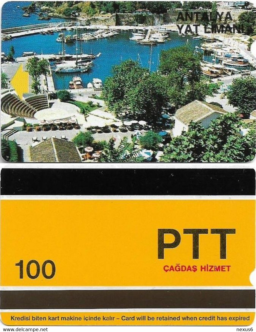 Turkey - Alcatel - PTT - 2nd Series (9mm) 1991-1992, S-03 - Antalya Yat Limani, 100U, Used - Türkei
