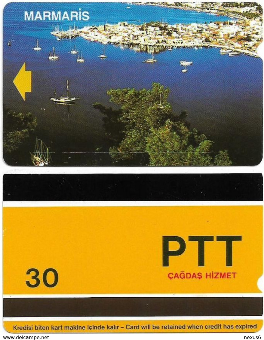 Turkey - Alcatel - PTT - 2nd Series (9mm) 1991-1992, S-19 - Marmaris, 30U, Used - Türkei