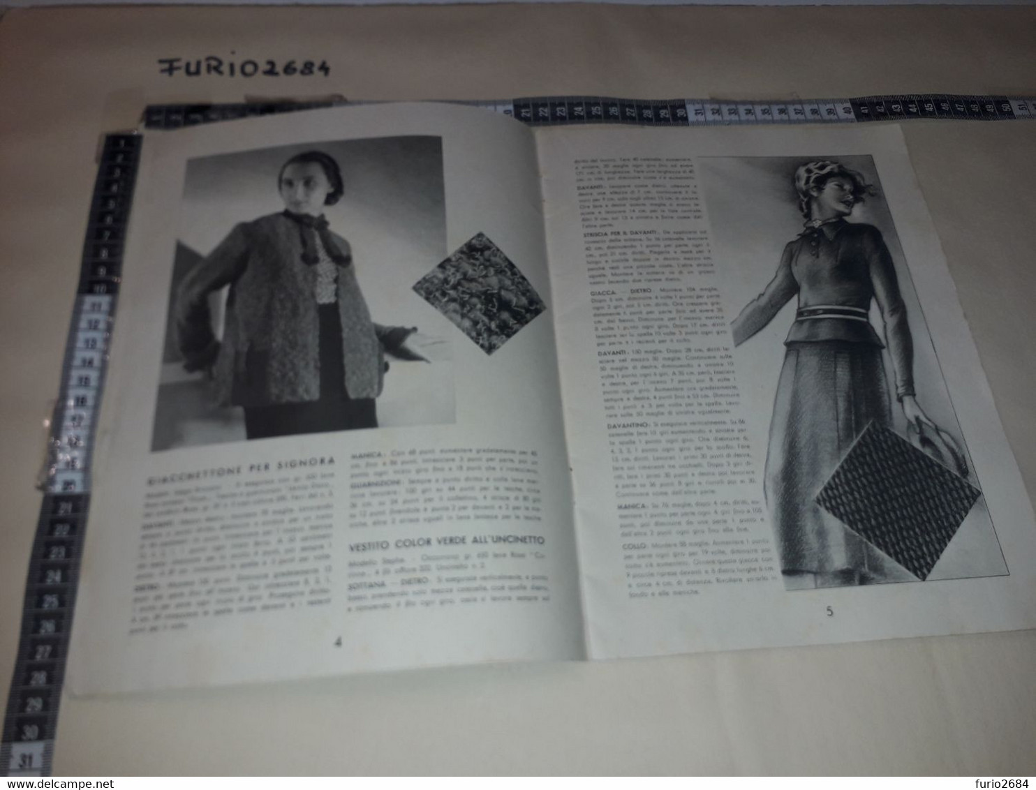 LA MODA DELLA LANA NOVEMBRE 1936 EDIZIONE LANIFICIO ROSSI ILLUSTRATO - Fashion