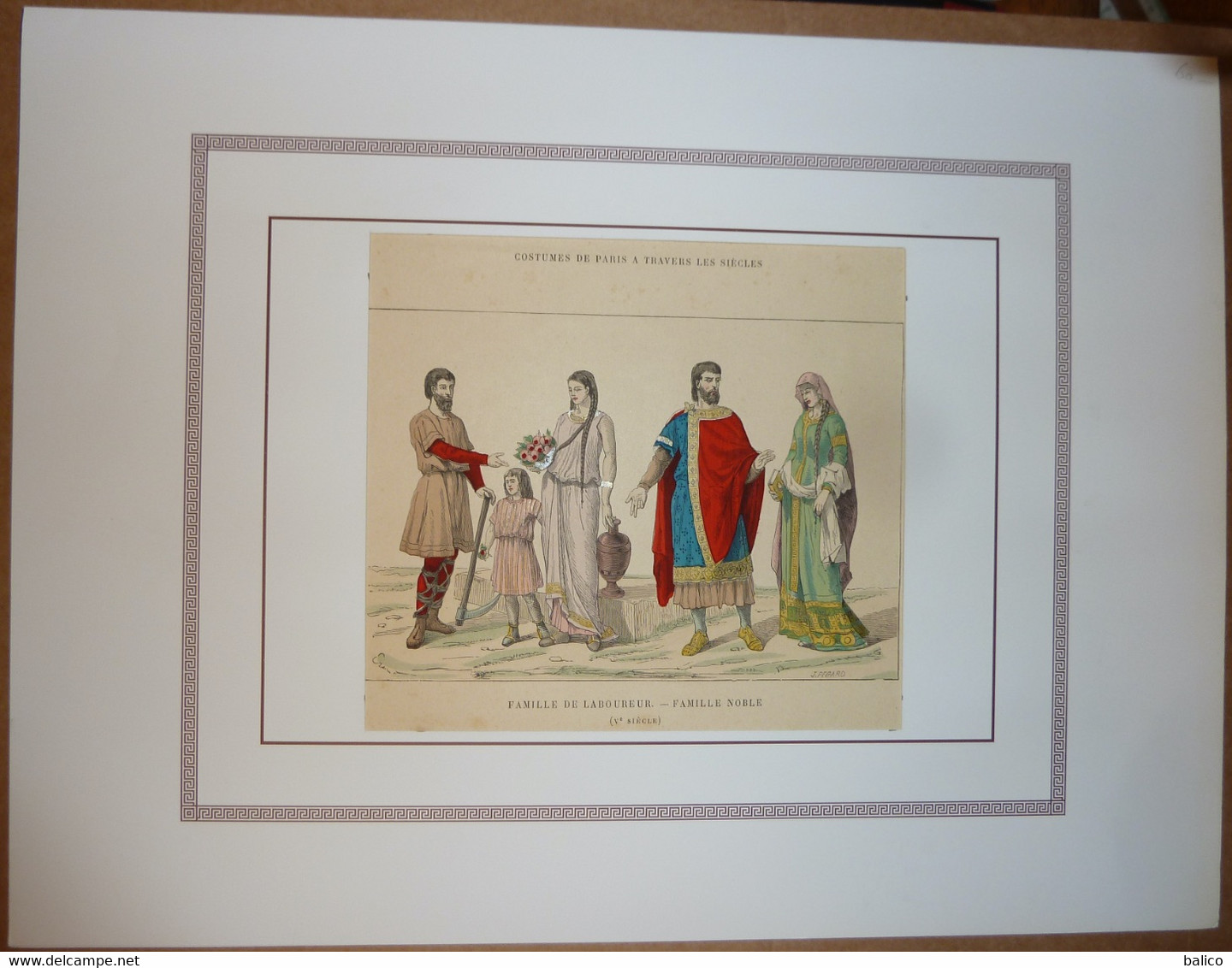 Famille De Laboureur - Famille Noble  - Gravure D'époque  ( Déstockage Pas Cher) Réf; G 01 - Voor 1900