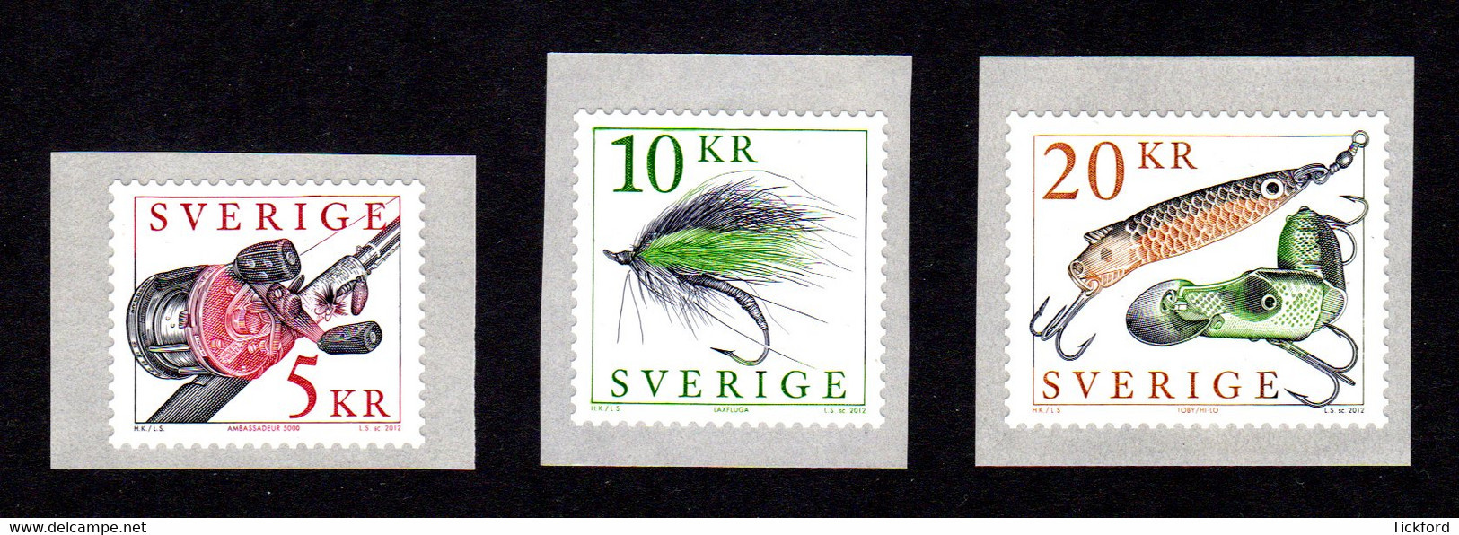 SUEDE 2012 - Yvert 2850/2852 - NEUFS** MNH - Facit 2885/2887- 3 Valeurs, Pêche à La Mouche - Unused Stamps