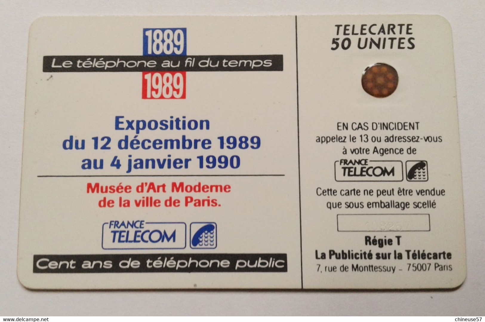 Télécarte Le Téléphone Au Fil Du Temps 50 Unités - 1989