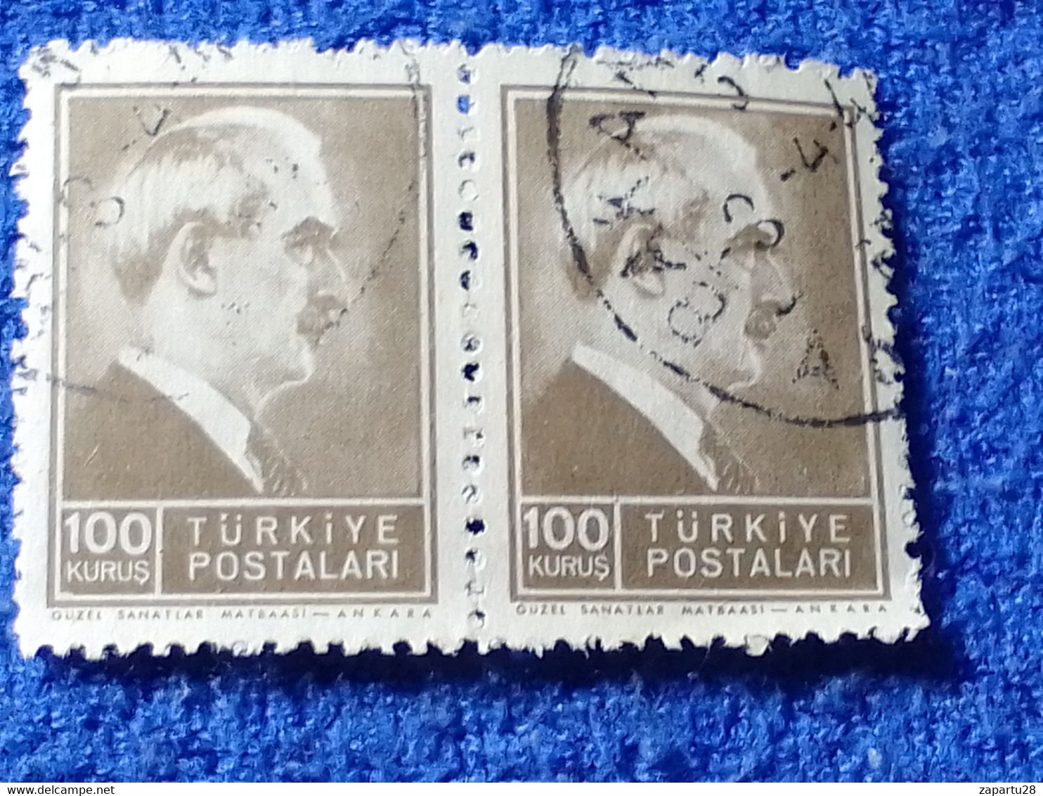 TÜRKİYE- 1942-     100 KURUŞ   PRESİDENT İNÖNÜ DAMGALI - Gebraucht