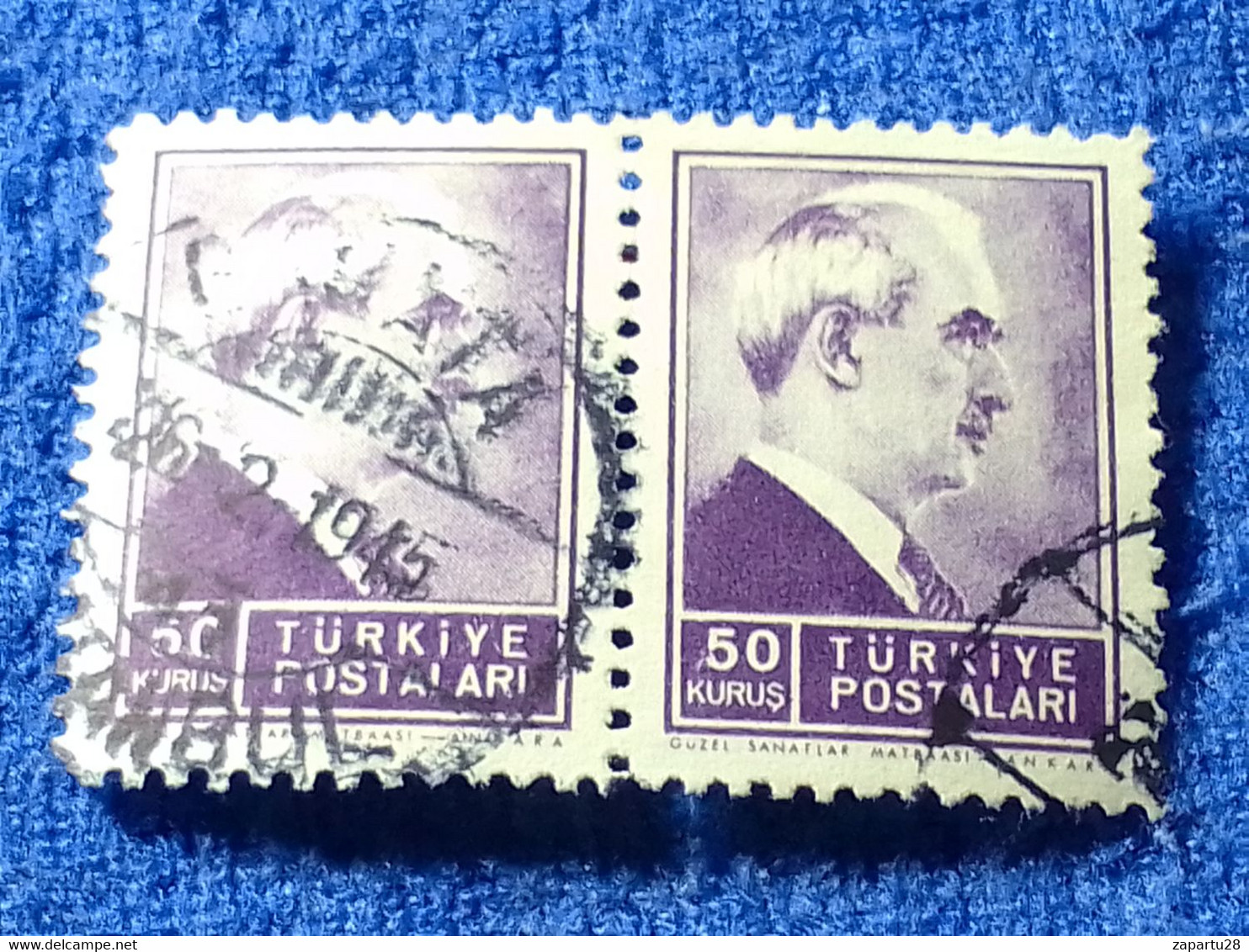 TÜRKİYE- 1942-     50 KURUŞ   PRESİDENT İNÖNÜ DAMGALI - Gebraucht