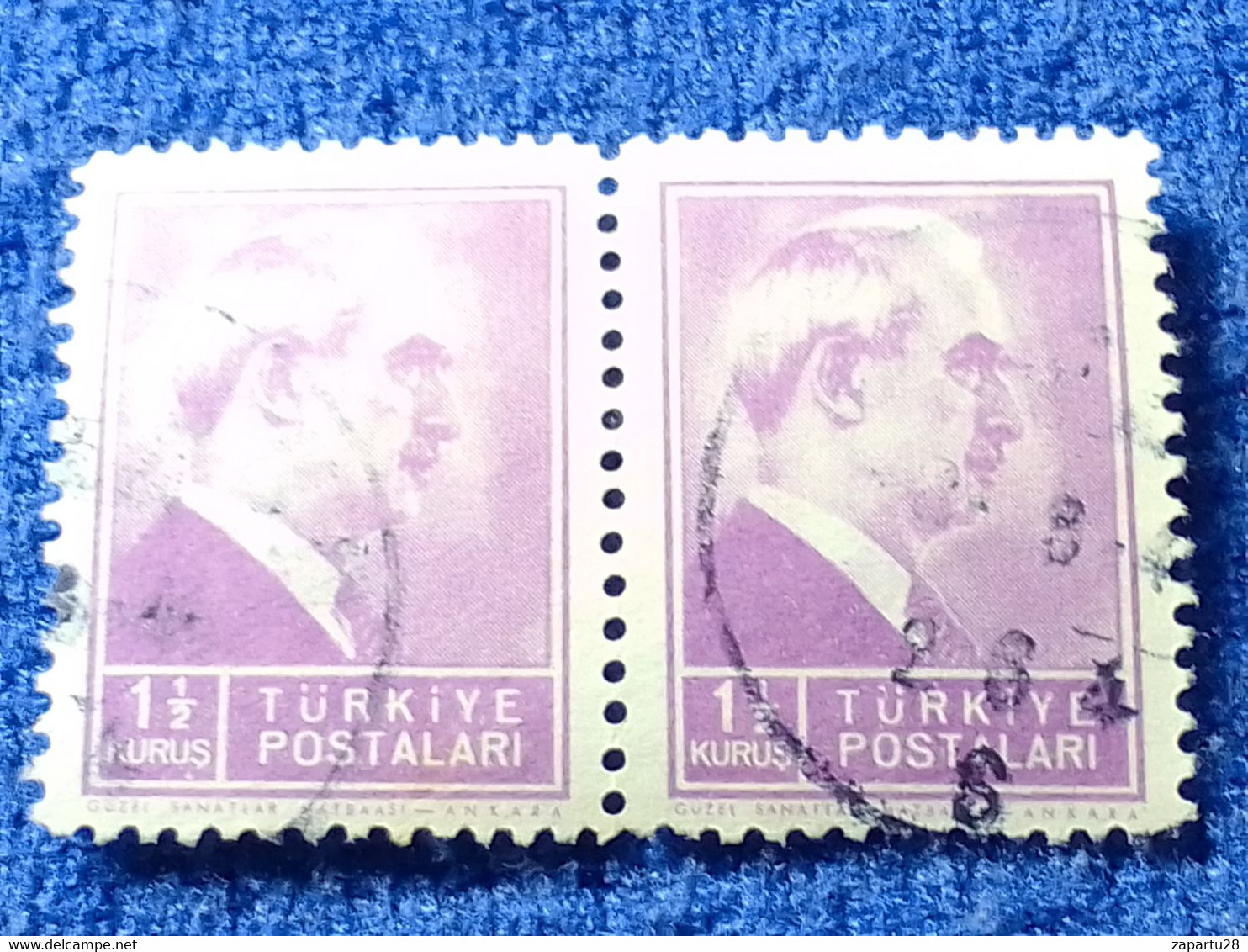 TÜRKİYE- 1942-     1.50KURUŞ   PRESİDENT İNÖNÜ DAMGALI - Used Stamps