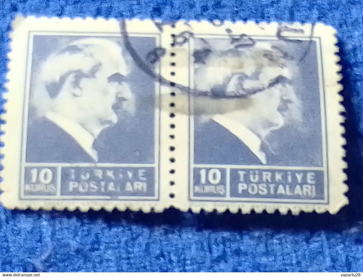 TÜRKİYE- 1942-     10KURUŞ  PRESİDENT İNÖNÜ DAMGALI - Gebraucht