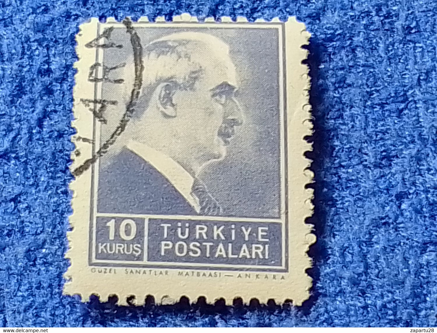 TÜRKİYE- 1942-     10KURUŞ  PRESİDENT İNÖNÜ DAMGALI - Gebraucht