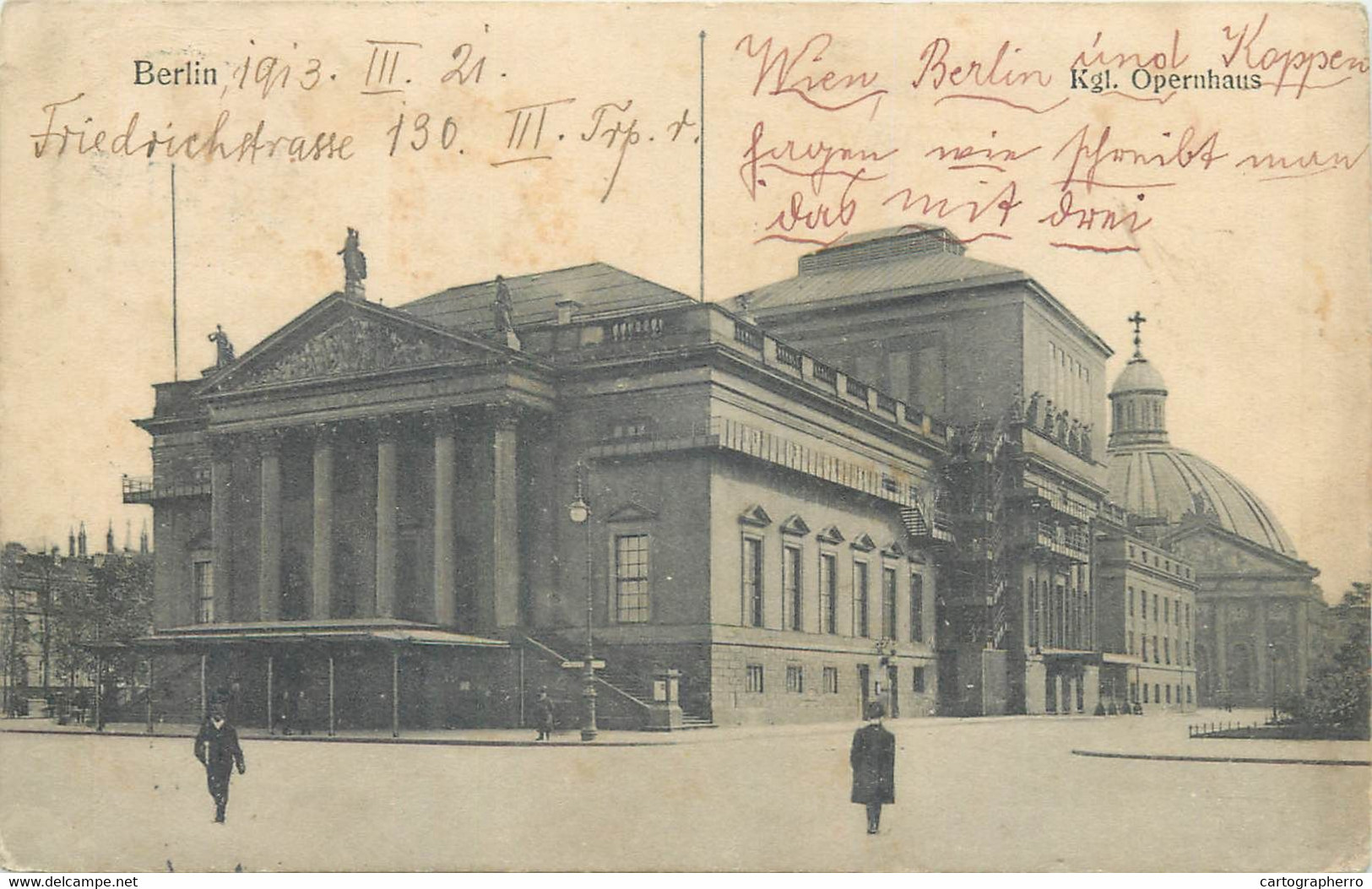 Postcard Germany Berlin 1913 Friedrichstrasse - Friedrichshain