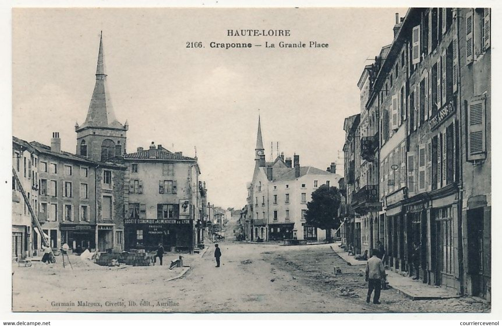 4 CPA - CRAPONNE (Haute Loire) - Vue Générale X2 / La Grand Rue / La Grand Place - Craponne Sur Arzon