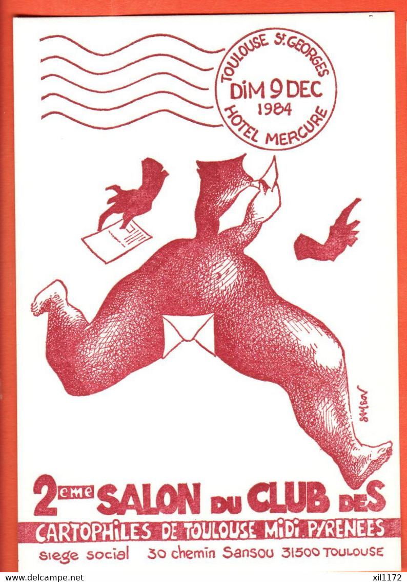 ZUI-19  2ème Salon Du Club Des Cartophiles De Toulouse Midi Pyrénées. 9 Décembre 1984 Dessin De Samson NC - Borse E Saloni Del Collezionismo