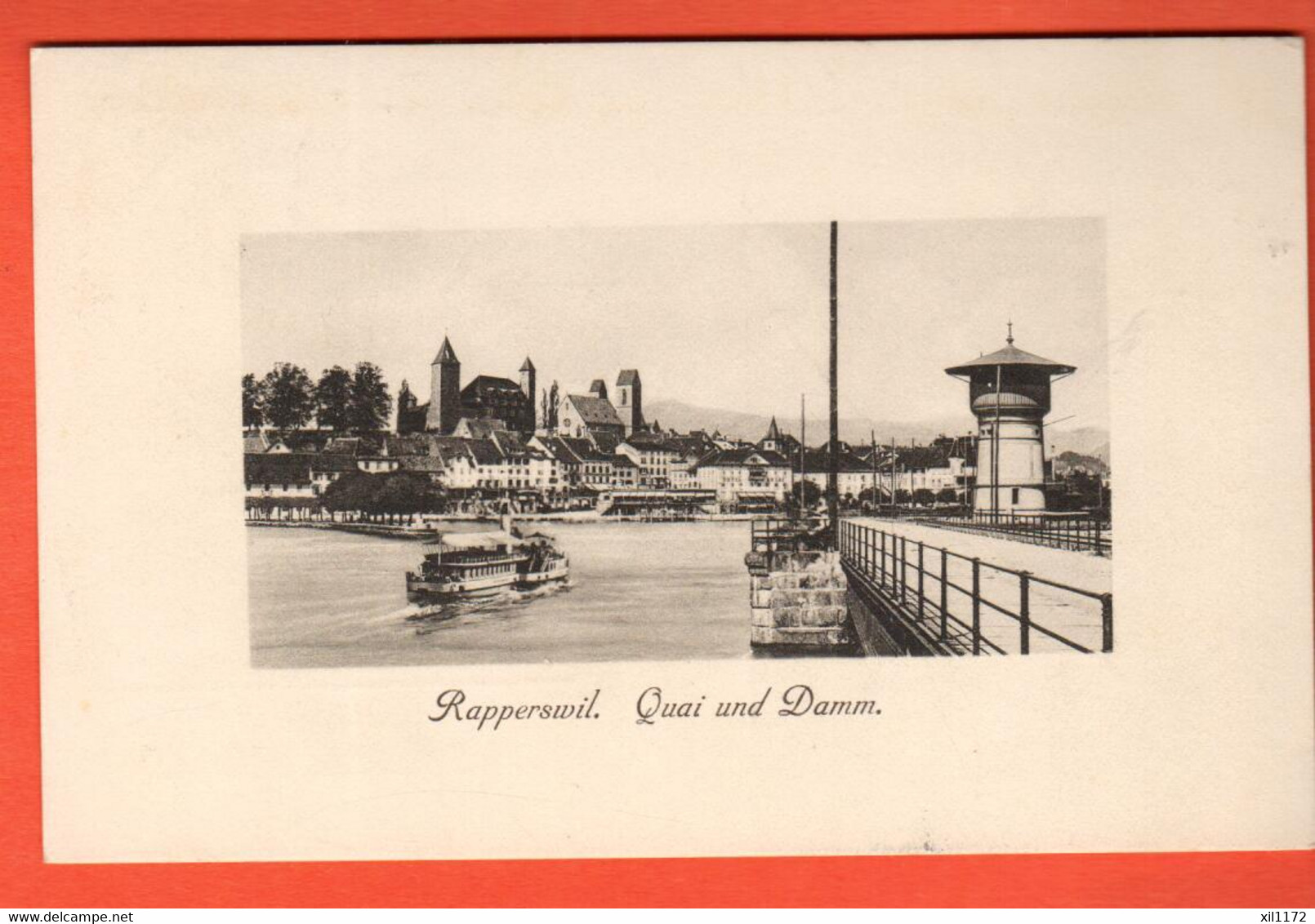 ZUI-22  Rapperswil Quai Und Damen  Photoglob 02529  Gelaufen 1911. - Rapperswil-Jona