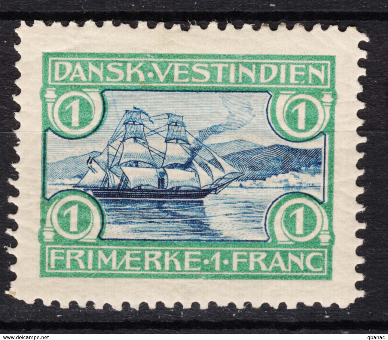 Denmark Danish Antilles (West India) 1905 Boat Mi#35 Mint Hinged - Deens West-Indië
