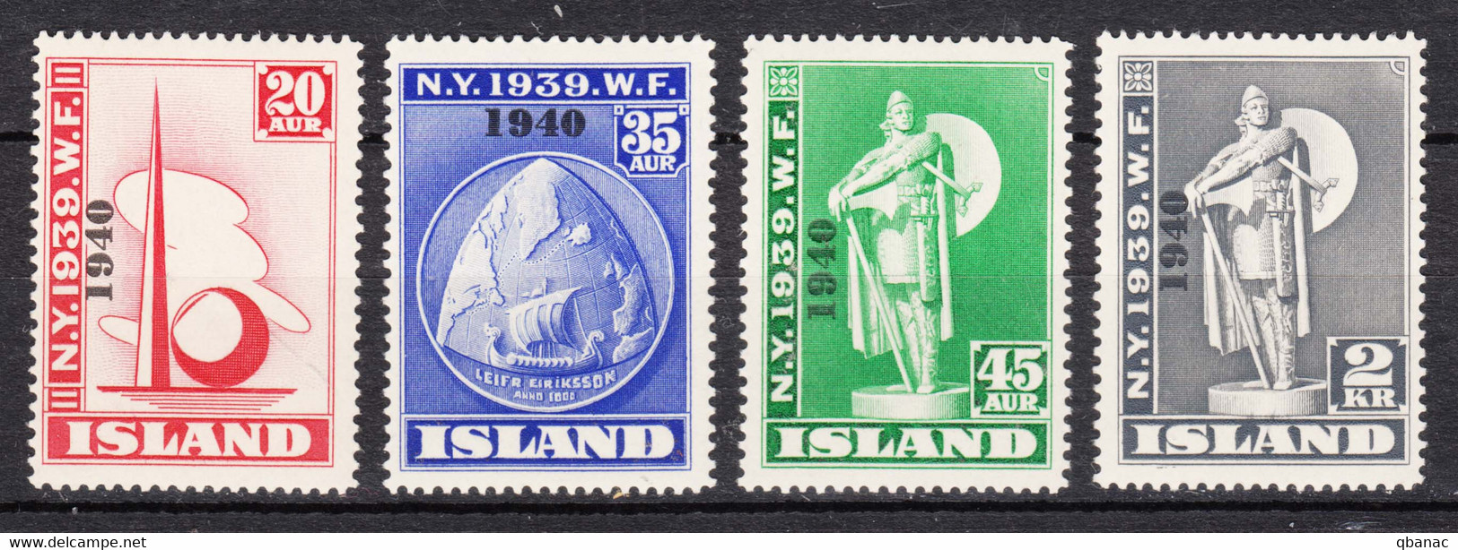 Iceland Island Ijsland 1940 Mi#218-221 Mint Never Hinged - Ongebruikt