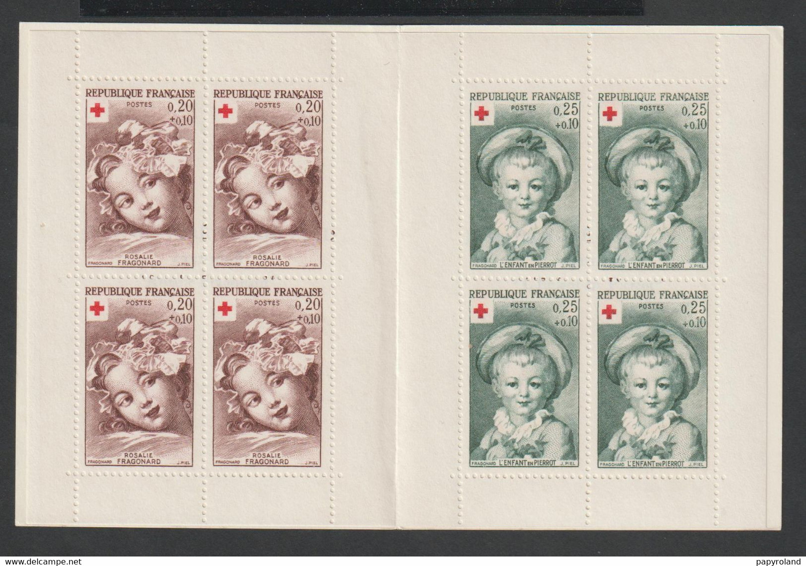 CARNET CROIX ROUGE - N°2011 - 4 Timbres De Chaque (1366 Et 1367) -  1962 - Neuf Sans Charnière - ** - Croix Rouge