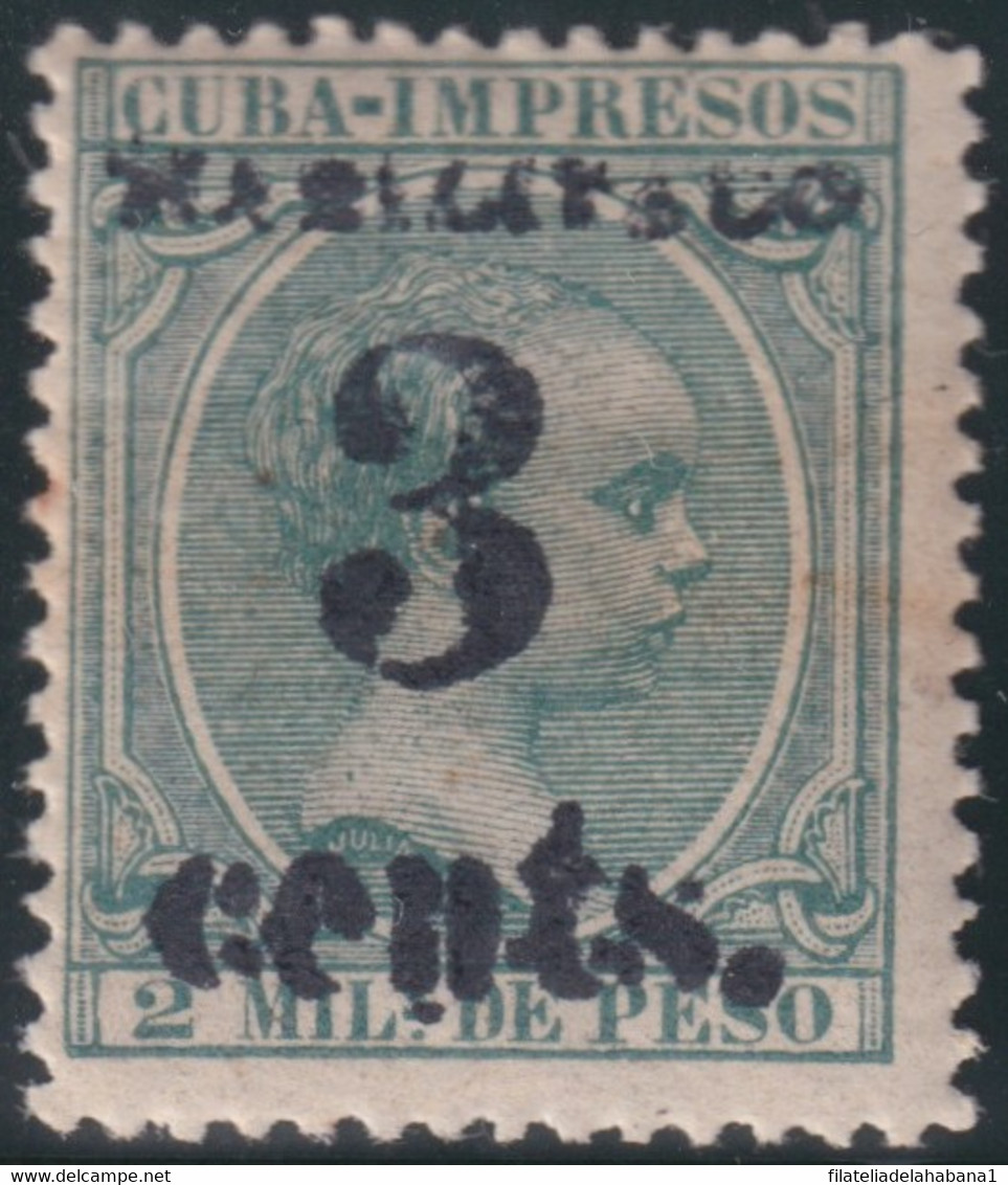 1899-645 CUBA USA OCCUPATION 1899 PUERTO PRINCIPE. 5ª ISSUE. 3c S. 2ml. FORGUERY. - Autres & Non Classés