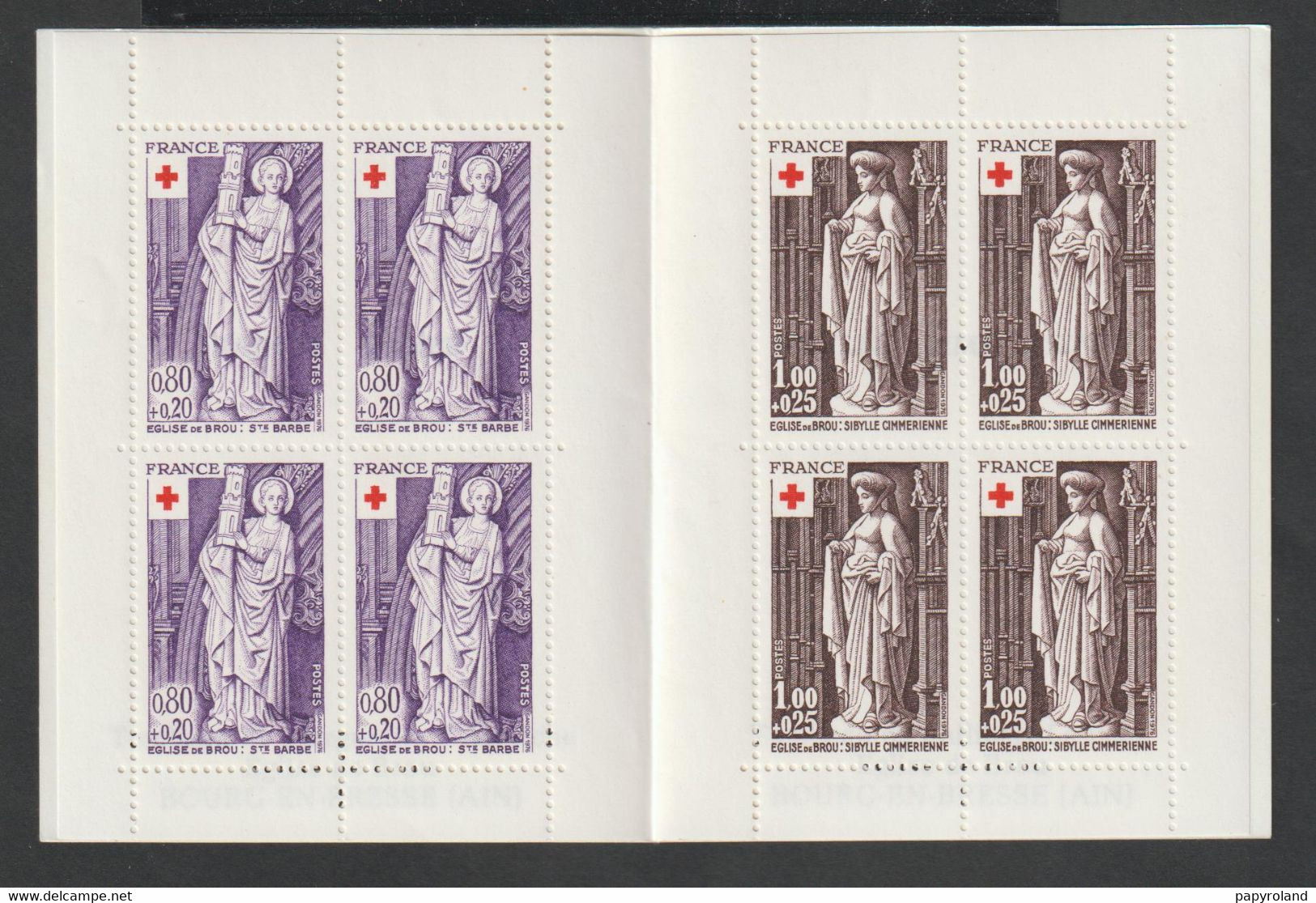 CARNET CROIX ROUGE - N°2025 - 4 Timbres De Chaque (1910 Et 1911) -  1976 - Neuf Sans Charnière - ** - Croix Rouge